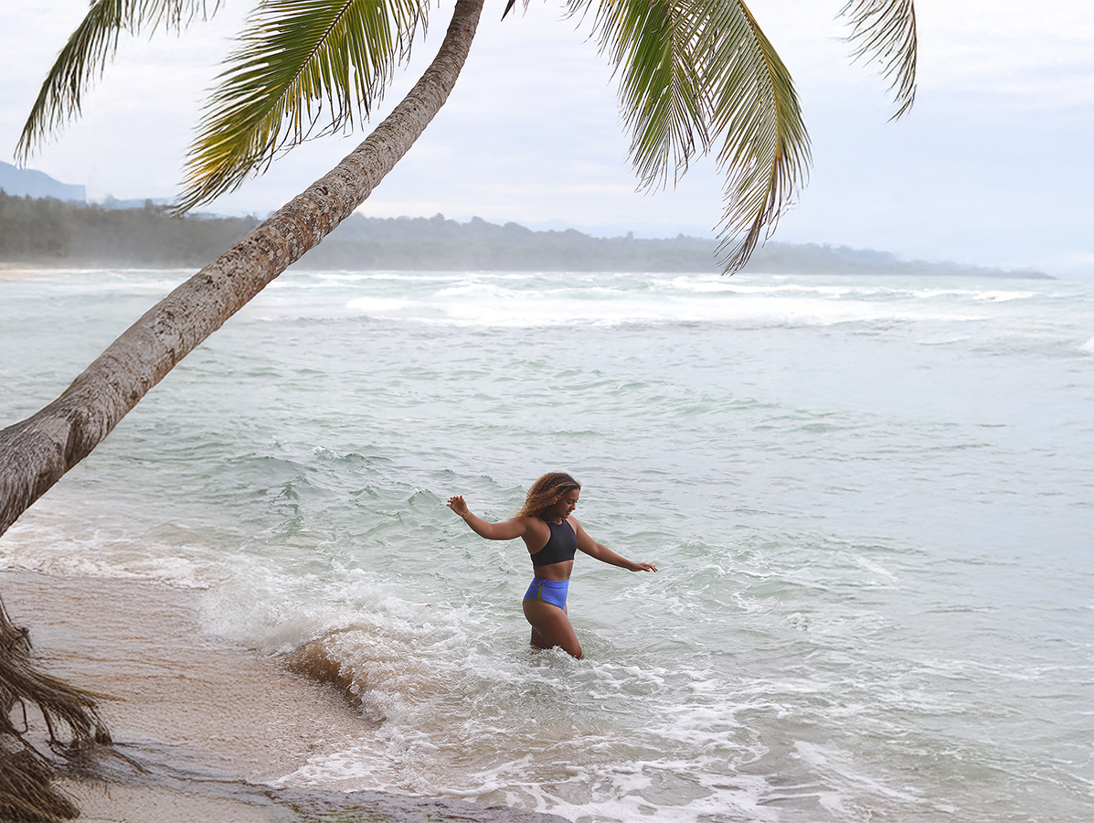 Erika Berra having fun in the ocean