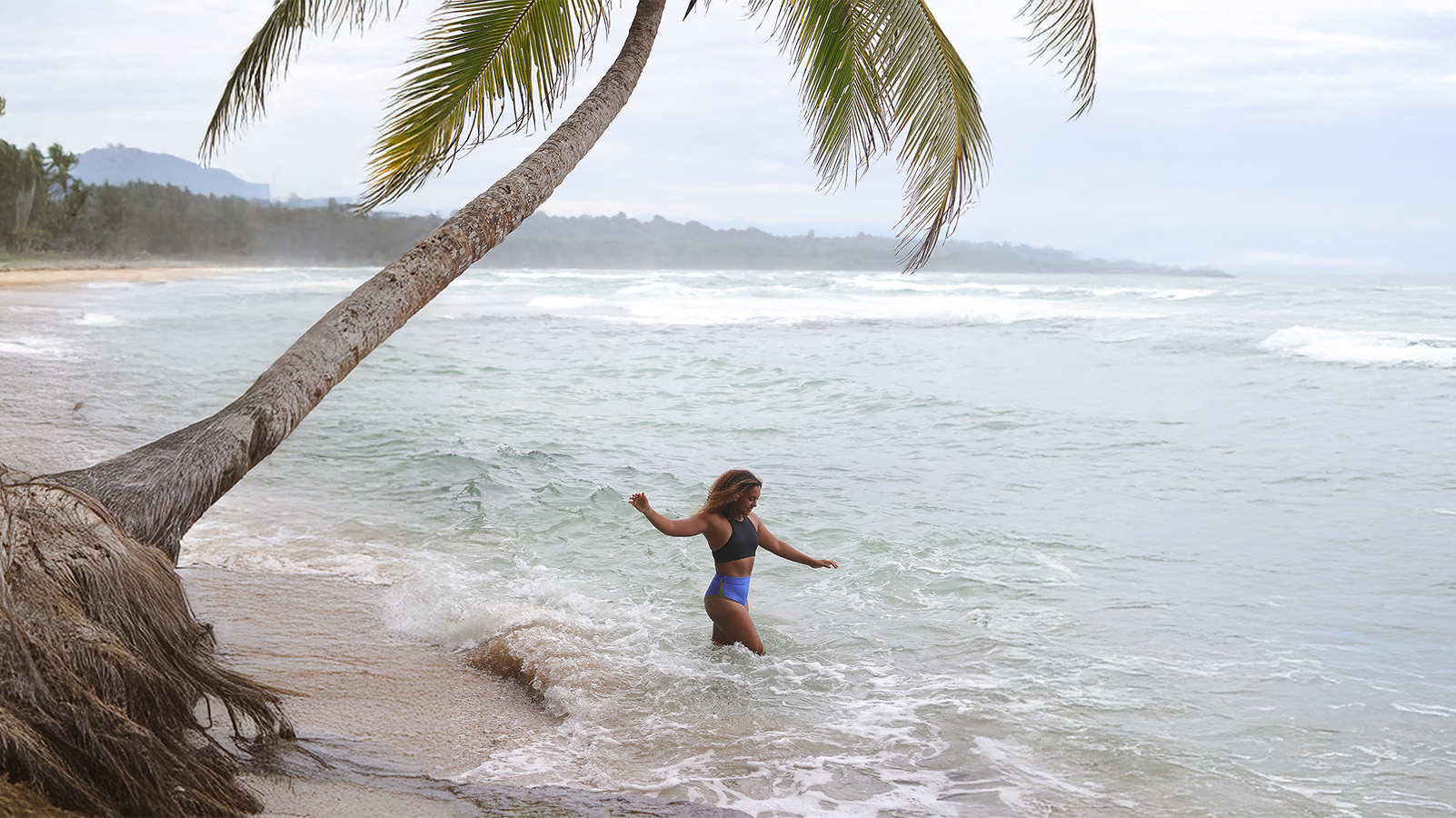 Erika Berra having fun in the ocean