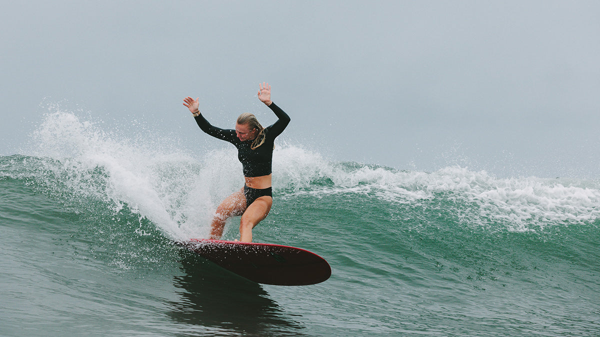 Delilah Hutchins long boarding in Nosara Costa Rica