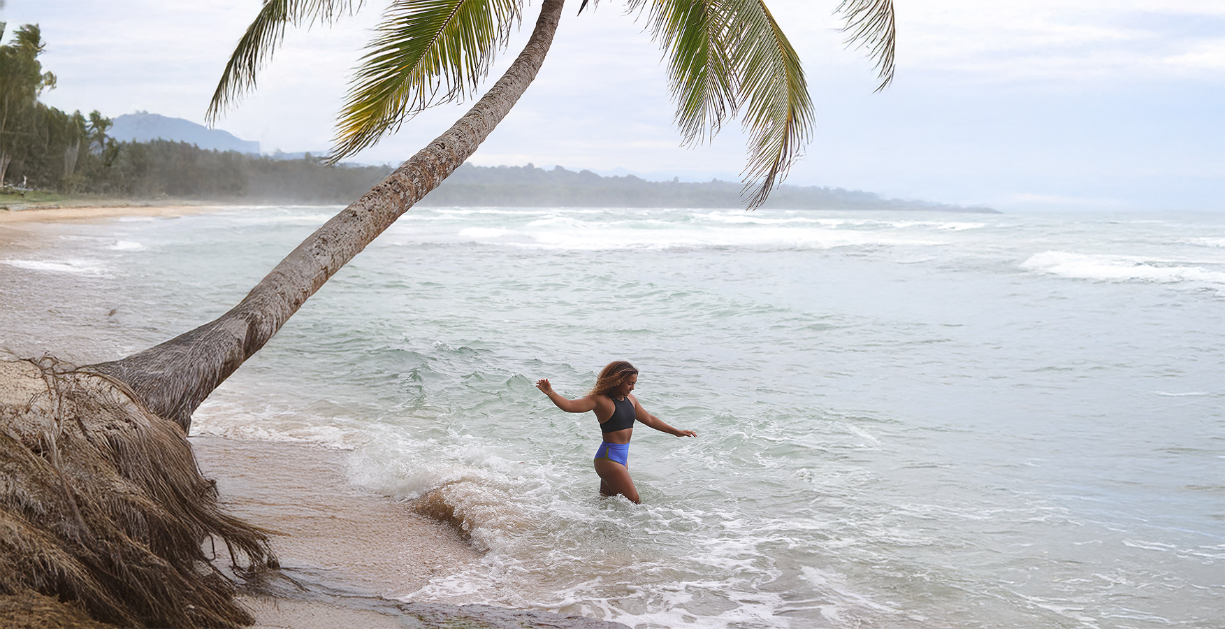 Erika Berra having fun in the ocean