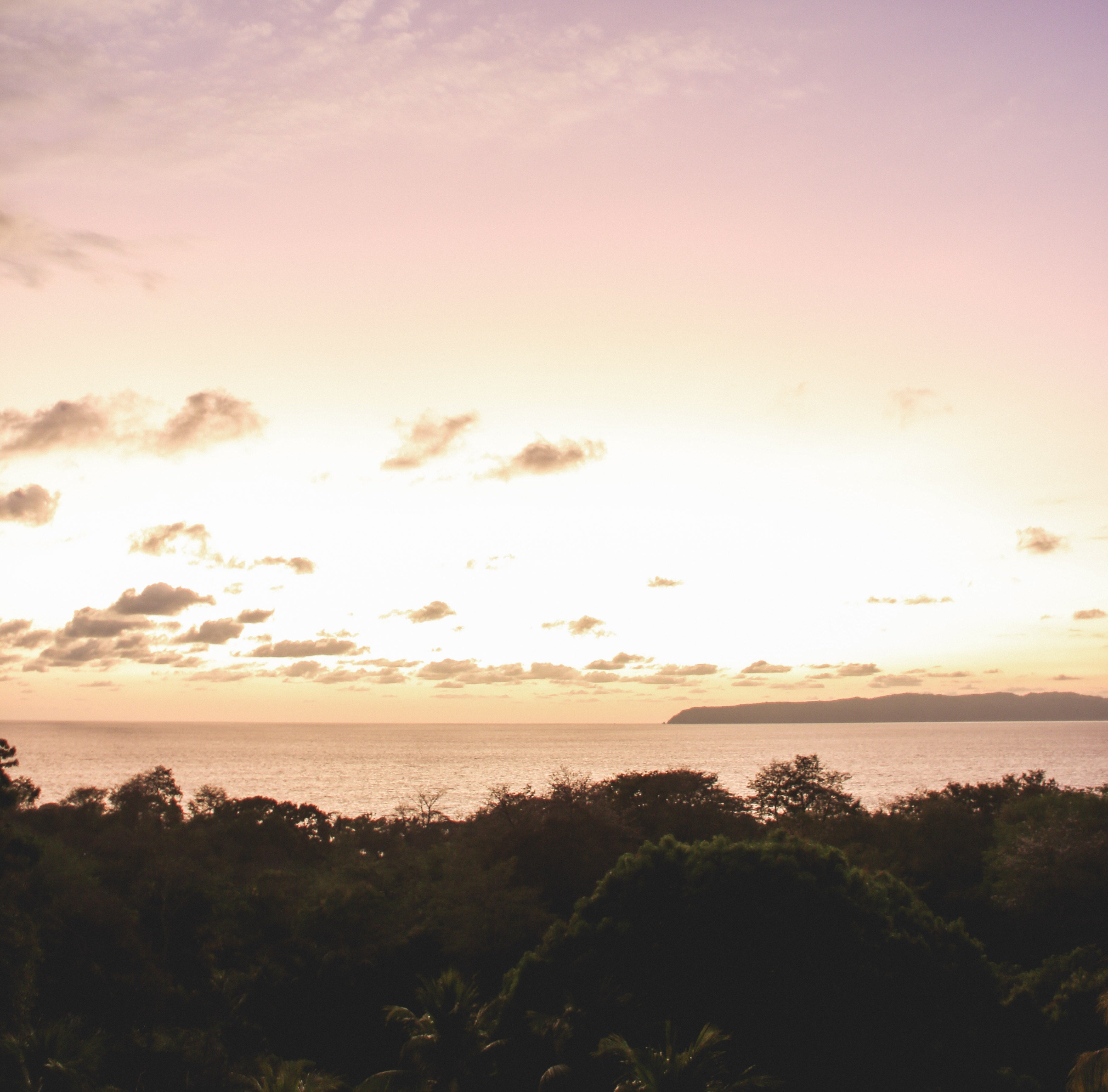 Sunset overlooking the Golfo Dulce in the magic south of Costa Rica