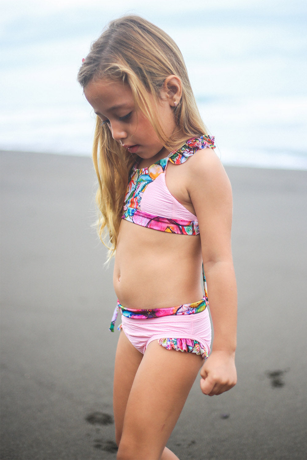 bikini  kids Dkoko Mini Flourish sustainable kids surf bikini bottom