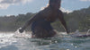 Women surfing perfect waves in Pavones Costa Rica wearing Dkoko surf swimwear