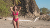 Video of girls at the beach in Santa Teresa Costa Rica wearing our latest collection of Dkoko swimwear and surfing with our surf bikinis.